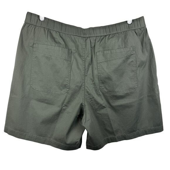 Men's Pact Green Organic Cotton Drawstring Elastic Waist Twill Casual Short XXL - Picture 2 of 6